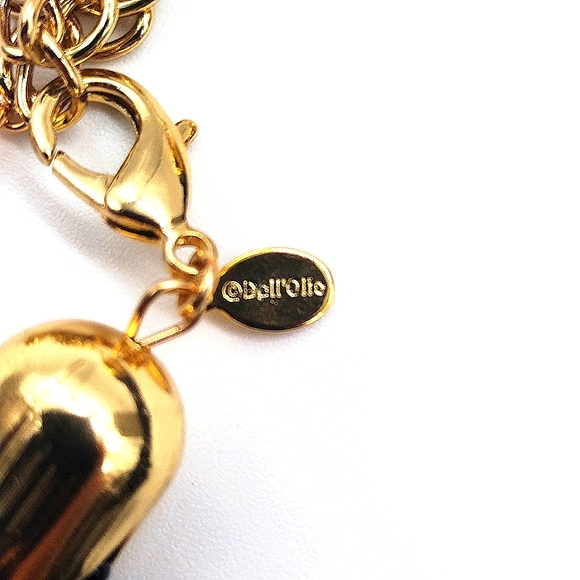 Linea Black Beaded Nugget Collar Bib Necklace by Louis Dell'Olio - Picture 3 of 5